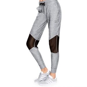 Victoria's Secret PINK Gray Black Mesh Detail Ultimate Joggers Size Small